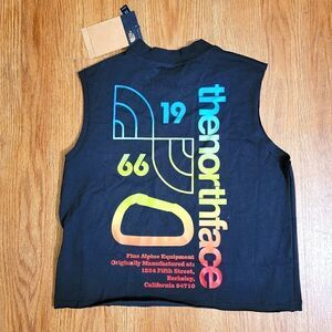 The North Face Himalayan Bottle Source Tank Top Black Multicolor Cotton Size M